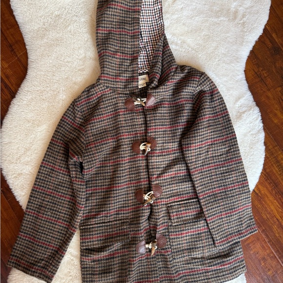 Me & Henry tweed duffle coat with a plaid pattern. Gender neutral - Picture 3 of 3